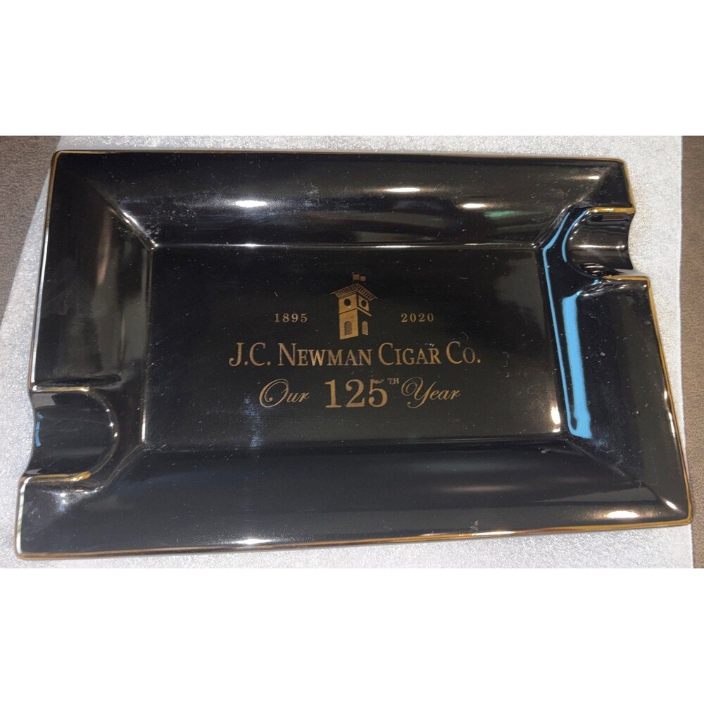 JC Newman 125th Anniversary Black Ashtray 10X7